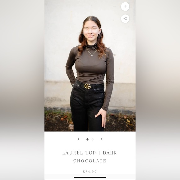 Chocolate brown turtleneck NWOT - Picture 2 of 2